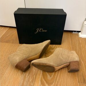 J. Crew nude suede Size 8 ankle boots / booties